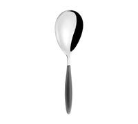 Guzzini – Cucchiaio riso Feeling – acciaio 18/10 210 mm, manico ABS – grigio in scatola regalo