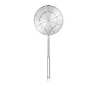 Cucchiaio Scolapasta in Acciaio Inox, Manico, Argento | Drenaggio Rapido per Olio Caldo, Foro per Appenderlo, per Ravioli e Noodles in Cucina Domestica