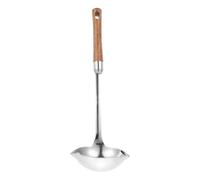 Cucchiaio Separatore Olio per Zuppe da Cucina in Legno e Silicone | Filtro per Residui e Grasso, Manico lungo Foro, Uso Domestico e Tavola Calda, Facile da Appendere Stili multipli