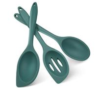 Cucchiaio Silicone Cucina 3 Pezzi, Grande Mestoli Cucina Silicone, Mestolo Antiaderente per Mescolare, Mescolare e Trasferire il Cibo