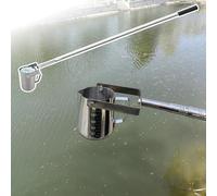 Cucchiaio telescopico in acciaio inossidabile per campionamento dell'acqua, 500 ml, campionatore graduato per acque luride per laghetti, ruscelli, laghi e fiumi, lunghezza regolabile 0,862 m per una