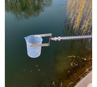Cucchiaio telescopico per campionamento dell'acqua, asta regolabile per campionamento di liquidi per test di qualità, con becher da 500 ml/1000 ml, si estende da 1,2 m a 5 m, ideale per analisi