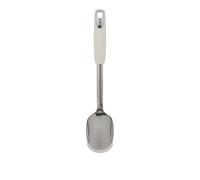 Cucchiaione acciaio inox bianco con bordo silicone