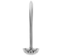 Cucchiaione da Portata Forato in Acciaio Inox con Manico | Cucchiaio Profondo e Ispessito, Impugnatura Antiscivolo, Si Appende alla Pentola, per Noodles e Buffet