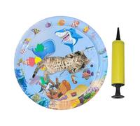 Cuccia ad Acqua per Animali - Tappeto Gioco Per Gatti Riempito Con Acqua,Base Refrigerante Antigoccia Gonfiabile con Pompa - Per Gioco Animali Domestici Cani