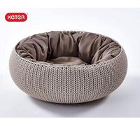 CUCCIA APERTA PER GATTI GATTO CANI CANE BEIGE CURVER KETER COZY PET BED