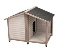 Cuccia-baita Trixie Natura Lodge con terrazza - M/L: L 130 x P 100 x H 105 cm, grigia