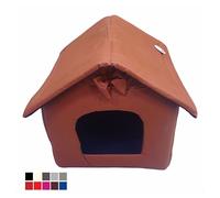 CUCCIA CASETTA LETTO PIEGHEVOLE TENDA PORTATILE ECO PELLE 52X47X49CM CANE GATTO