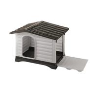 Cuccia da esterni Dogvilla Ferplast Modello 70 73 x 59 x 53 cm - Cuccia da esterni in resina termoplastica, resistente agli urti e ai raggi UV, con parete ribaltabile e tetto removibile per una facile