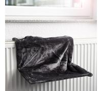 Cuccia da termosifone dritta in peluche per gatti CanadianCat - Nero - Cuccia per gatti - 1° ORDINE? scegli lo sconto BZR5 / BZR20 + 200 punti fedeltà nero