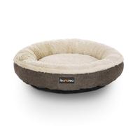 CUCCIA DIVANO PER CANI GATTI MORBIDA COMODA FORMA CIAMBELLA 55 CM MARRONE CUSCIN