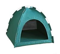 Cuccia Esterna ed Interna Ventilata con Reversibile Cuccia Esterna | Tessuto anti-lino e cotone, flusso d'aria ottimale, mantiene per gli animali freschi, ideale estate(M-42*42*36cm)