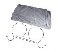Cuccia Gatto Calda per Termosifoni in Plush con Gancio Flessibile Sospeso 48x44x20cm