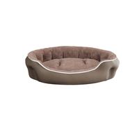 Cuccia Imbottita per Cani e Gatti 75x65x20cm in Poliestere Coccole Beige
