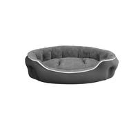 Cuccia Imbottita per Cani e Gatti 75x65x20cm in Poliestere Coccole Grigio