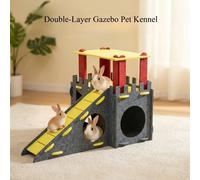 Cuccia in feltro comoda e resistente per sugar glider e conigli, mini parco giochi per animali smontabile, adatta a tutte le stagioni