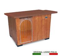 Cuccia Italy in Legno per Cani tetto Rosso con tendina OMAGGIO Made in Italy