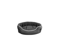 Cuccia Morbida per Cani e Gatti da Interno - Letto Invernale in Pile Caldo con Base Impermeabile Antiscivolo - Comfort Massimo (Coccole, 48x42x16 cm, Grigio scuro)