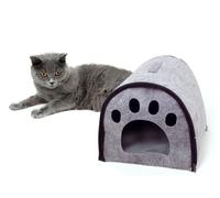 Cuccia Per Animali Domestici Con Cuscino Estraibile Modello Impronte