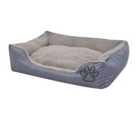 Cuccia per Cani con Cuscino Imbottito Taglia XXL Grigio