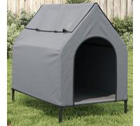 Cuccia per Cani Grigio Chiaro in Tessuto Oxford e Acciaio