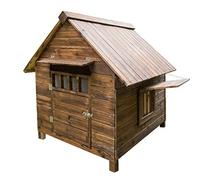 Cuccia per Cani in Legno Cuccia per Animali da Esterno Antipioggia Cuccia per Cani da Esterno Calda Gabbia per Cani di Grandi Dimensioni Casa per Gatti in Legno (Color : Brown, Size : 99x92x95cm)