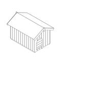 Cuccia per cani in legno tg piccola 60x98 cm Abete