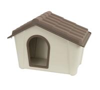 Cuccia per cani piccoli in resina 57x39x42 cm beige/tortora per esterno interno