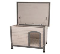 Cuccia per cani Trixie Natura Classic con tetto piatto - L 85 x P 60 x H 58 cm, grigio