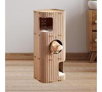 Cuccia per gatti a 3 piani, tunnel coperto, cuccia per gatti da interno ed