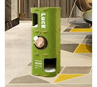 Cuccia per gatti a 3 piani, tunnel coperto, cuccia per gatti da interno ed