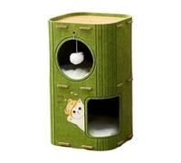 Cuccia per gatti a tunnel coperta, per interni ed esterni, a 2 piani, gatti.