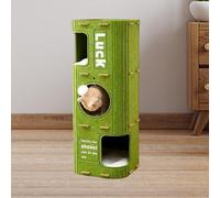 Cuccia per gatti a tunnel coperta, resistente ai graffi, a 3 piani