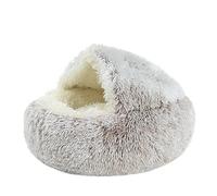 Cuccia per Gatti Cuccia Gatto Letto per Cani Rotondo Ciambella Morbido Peluche Tondo per Animali Domestici Gatto Morbido Lettino 60CM per Animali da 12 kg Gray/Plush