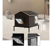 Cuccia per gatti da esterno, resistente alle intemperie, isolata, per