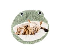 Cuccia per Gatti, Graziosa Cuccia per Cani a Forma di Rana per Gattini e Cani di Piccola Taglia, Cuccia per Gatti Coperta per Gatti da Interno Cucce Calmanti per Animali