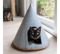 Cuccia per gatti in felcro Tenda Cone CanadianCat - Grigio chiaro - Cuccia per gatti - 1° ORDINE? scegli lo sconto BZR5 / BZR20 + 200 punti fedeltà grigio