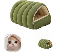 Cuccia per Gatti Invernale Rimovibile e Lavabile, Comoda Cuccia per Gatti Monster, Nuova Cuccia per Gatti da Interno in Stile Grotta del 2026, per Il Comfort di Cuccioli e Gattini.,L-Green
