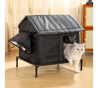 Cuccia per gatti isolata, antivento, rialzata, per cani di piccola taglia,