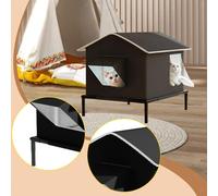 Cuccia per gatti isolata, calda e rialzata, rifugio invernale per gatti,