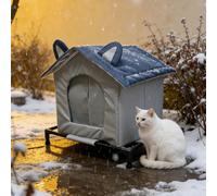 Cuccia per gatti randagi da esterno, calda e isolata, rifugio per gatti