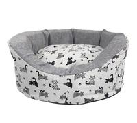 Cuccia per gatti Trono Vip Nasonero Diametro 47 cm - Cuccia per gatti dal design elegante con diametro di 47 cm, imbottitura in fibra di poliestere, cuscino sfoderabile e resistente, ideale per il com