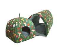 Cuccia per letto a riccio - 2 pezzi, morbida, calda, confortevole habitat | casetta per criceti cincillà, cuccia per dormire, riccio portatile, per conigli, furetti, cincillà, conigli