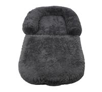 Cuccia Pieghevole per Cani Umani in Peluche Grigio Scuro, per Cani di Taglia Grande, per il Calore Invernale