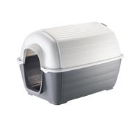 Ferplast Cuccia da Esterno per Cani Kenny 01 Casetta per Cani in Resina Termoplastica Resistente Urti e Raggi UV, Sistema di Drenaggio, Griglia per L'Aerazione, Smontabile, 50 X 78 X 50 cm