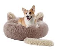 Cuccia Recinto per Cane Gatto Peluche Morbido Beige 20 x 50 cm