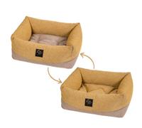 Cuccia rettangolare Elba Gold Hexagon Range Premium Leopet - 70x85 cm - Cucce per cani da interno - 1° ORDINE? scegli lo sconto BZR5 / BZR20 + 200 punti fedeltà beige