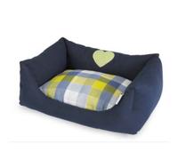 Cuccia rettangolare Fabotex Oslo - 65 x 50 x 20 cm - Cuccia rettangolare in cotone con cuscino staccabile, fondo antiscivolo e design elegante, disponibile in diverse fantasie per il comfort del tuo c