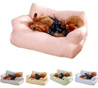 Cuccia rinfrescante per animali domestici in seta di ghiaccio, divano letto per cani traspirante e lavabile, fondo rimovibile e lavabile, antiscivolo, adatto alla maggior parte dei cani e gatti