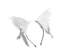 Cucciole per Capelli di Ears Animal Cine, Capelli per Copricapo per Animali di Colore Brillante per Feste, Costumi da Ballo, Festival Scolastici (Bianco nero e nero e nero)